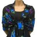  Black-Blue Floral