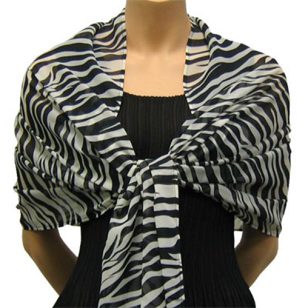 Wholesale 679 - Georgette Wraps  Zebra - 
