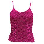 Camisas de Popcorn Moneda Fishscale con mangas de espagueti - Magenta