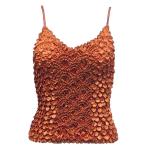 Camisas de Popcorn Moneda Fishscale con mangas de espagueti - Terra Cotta
