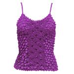 Camisas de Popcorn Moneda Fishscale con mangas de espagueti - Purple