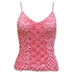 Camisas de Popcorn Moneda Fishscale con mangas de espagueti - Bubblegum