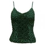 Camisas de Popcorn Moneda Fishscale con mangas de espagueti - Sea Green