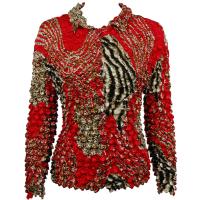 Coin - Cardigan - Zebra Red-Brown