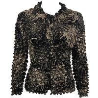 Coin - Cardigan - Abstract Flowers Black-Tan