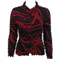 Coin - Cardigan - Swirl Black-Red