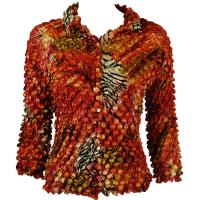 Coin - Cardigan - Abstract Zebra Red-Orange