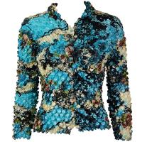 Coin - Cardigan - Abstract - Sky Blue-Ivory