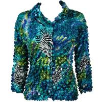Coin - Cardigan - Abstract Zebra Blue-Green