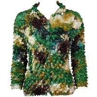 Coin - Cardigan - Floral - Green-Gold