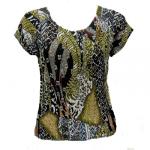 Magic Crush Cap Sleeve - Satin -  African Abstract