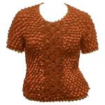 Tama&Atilde;&plusmn;o  Queen- camisas de Popcorn de Fishscale Moneda - Terra Cotta
