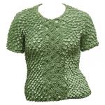 Tama&Atilde;&plusmn;o  Queen- camisas de Popcorn de Fishscale Moneda - Sage