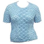 Tama&Atilde;&plusmn;o  Queen- camisas de Popcorn de Fishscale Moneda - Sky Blue