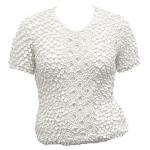 Queen - Coin Fishscale - Short Sleeve - White