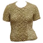 Tama&Atilde;&plusmn;o  Queen- camisas de Popcorn de Fishscale Moneda - Champagne