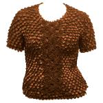 Tama&Atilde;&plusmn;o  Queen- camisas de Popcorn de Fishscale Moneda - Bronze