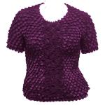 Queen - Coin Fishscale - Short Sleeve - Eggplant
