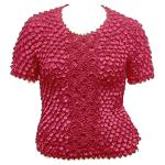 Tama&Atilde;&plusmn;o  Queen- camisas de Popcorn de Fishscale Moneda - Magenta
