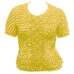 Tama&Atilde;&plusmn;o  Queen- camisas de Popcorn de Fishscale Moneda - Lemon Chiffon