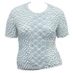 Queen - Coin Fishscale - Short Sleeve - Pale Baby Blue