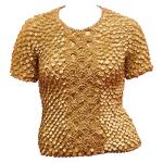 Tama&Atilde;&plusmn;o  Queen- camisas de Popcorn de Fishscale Moneda - Harvest Gold