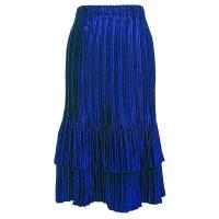Skirts - Satin Mini Pleat - Tiered - Solid Royal
