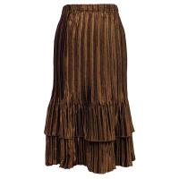 Faldas - mini pliegues de sat&Atilde;&copy;n - Solid Brown