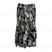  Ivory Floral on Black