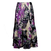 Skirts - Satin Mini Pleat - Tiered -  Raspberry Sherbet Abstract