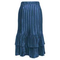 Skirts - Satin Mini Pleat - Tiered - Solid Slate