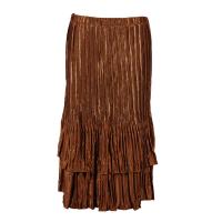 Skirts - Satin Mini Pleat - Tiered - Solid Brass