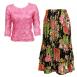 Bubblegum TQ Origami-Floral Bouquet Mini Pleat Skirt