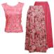 Rose Sleeveless Origami-Batik Pink Blush Rev Skirt