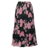 Skirts - Georgette Mini Pleat - Ankle Length -  Floral Stencil-Pink