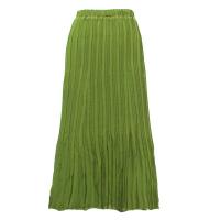 Skirts - Georgette Mini Pleat - Ankle Length - Solid Green
