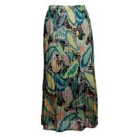 Skirts - Georgette Mini Pleat - Ankle Length -  Paisley Floral - Cool