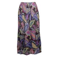 Skirts - Georgette Mini Pleat - Ankle Length -  Paisley Floral - Warm