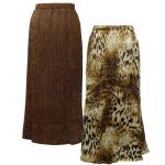 Skirts - Magic Crush Reversible - Satin -  Giraffe Brown reverses to Solid Brown