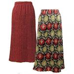 Skirts - Magic Crush Reversible - Satin -  Medallion Gold-Red reverses to Solid Burgundy