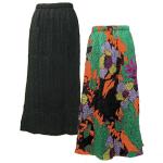 Skirts - Magic Crush Reversible - Satin -  Cukoo Green reverses to Solid Black