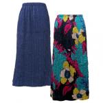 Skirts - Magic Crush Reversible - Satin -  Cukoo Blue reverses to Solid Navy