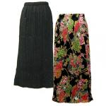 Skirts - Magic Crush Reversible - Satin -  Floral Bouquet reverses to Solid Black