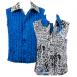 Reptile Floral - Blue reverses to Solid Bright Blue