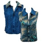 Marble Floral - Blue reverses to Solid Slate