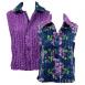 Navy with Purple Flowers reverses to Solid Bright Purple