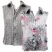 White-Black-Pink Floral reverses to Solid Silver