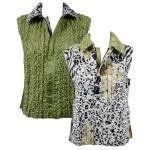 Reptile Floral - Green reverses to Solid Leaf