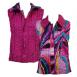 Half Moon Pink-Turquoise reverses to Solid Dark Orchid