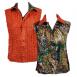 Abstract Orange-Tan reverses to Solid Orange